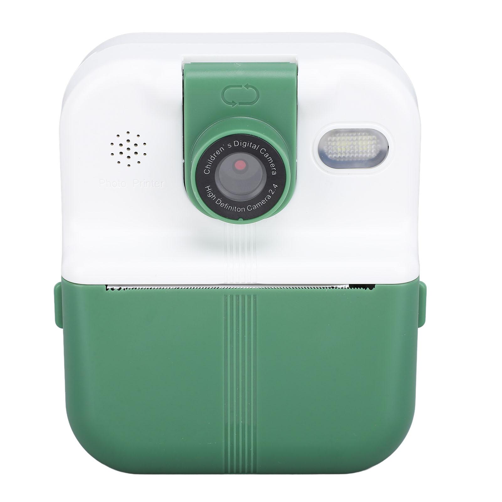 

Камера мгновенной печати 2,4-дюймовый IPS экран селфи цифровая камера с видео 1080P портативный дорожный зелёный