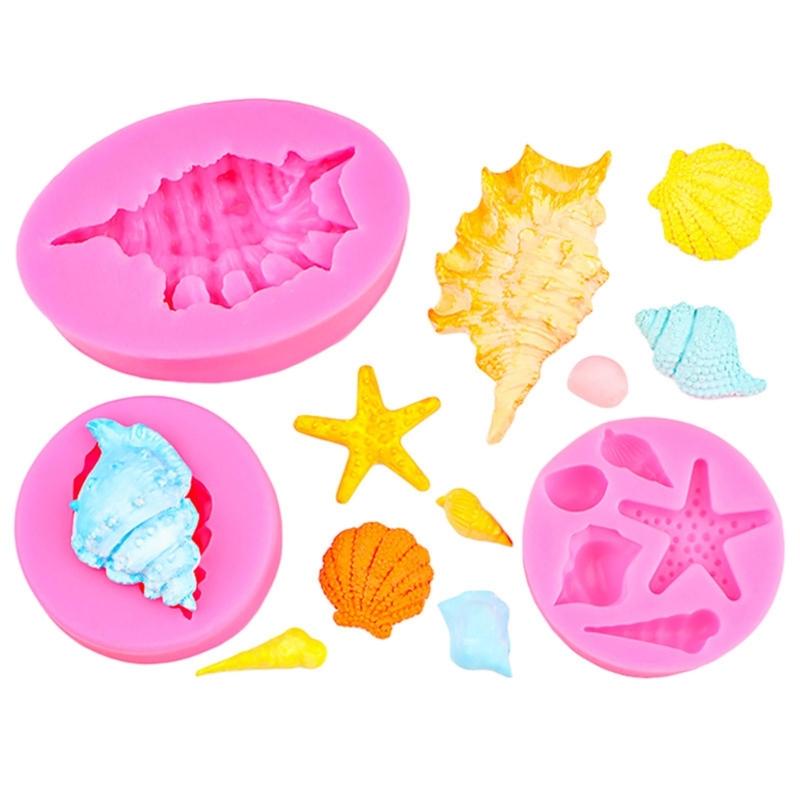 Pack of 4 Silicone Molds for Cake Cookie Chocolate and Candy Crafting Dessert Baking Tool Heat Resistant Fondant Mold