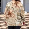 Ladies' Fashionable And Casual Christmas Cute Printed Round Neck Long Sleeved Knitted Yarn