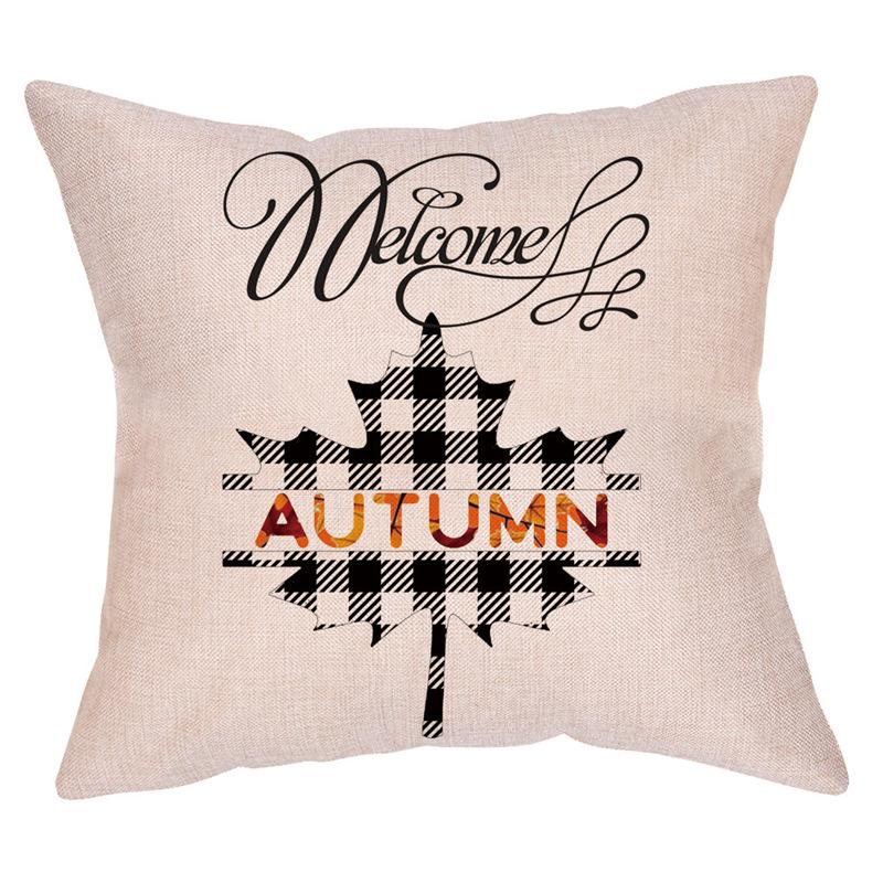 Plaid Christmas Sofa Cushion Cover - American English Style, In Stock 45x45 cm