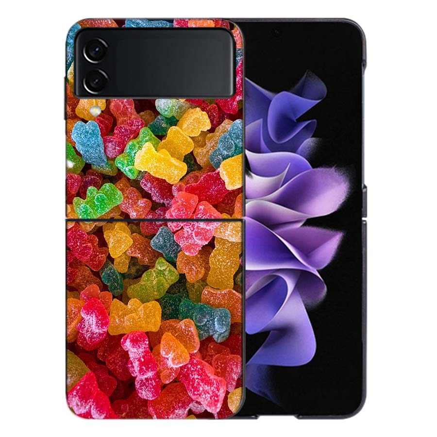 Gummy Bears Coque For Samsung Z Flip7 6 Galaxy Case Shockproof Z Flip5 Z Flip3 4 5G Hard Cover Phone TPU PC Hard Funda