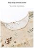 Women's Floral Print Cotton Silk Knee-Length Dress - Plus Size, Short Sleeve, Lightweight & Loose for Middle-Aged & Elderly