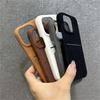 Luxury Suede Wallet Wrist Strap Rope Lanyard Card Holder Phone Case For iPhone 16 12 13 14 15 Pro Max Plus Cowhide Leather Cover