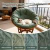 Papasan Chair Cushion Cover, Soft Plush Fleece Slipcover Only, Removable & Machine Washable with Adjustable Design, Fits 44-48 Inch Cushion (Tea