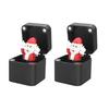 1/2/4Pcs Christmas Middle Finger In A Box Ornament Pop-up Santa Claus Reindeer Snowman Box Desktop Decoration Tricky Props Gag Prank Gift
