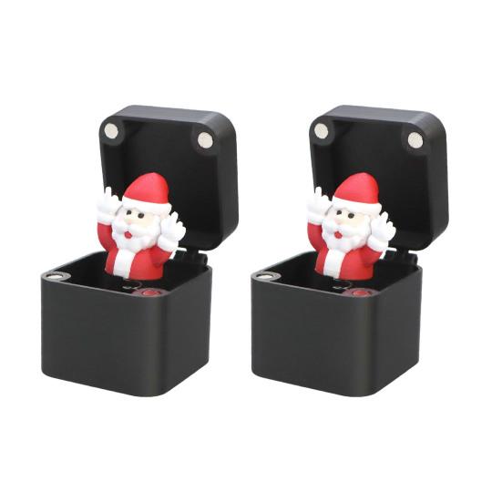 1/2/4Pcs Christmas Middle Finger In A Box Ornament Pop-up Santa Claus Reindeer Snowman Box Desktop Decoration Tricky Props Gag Prank Gift