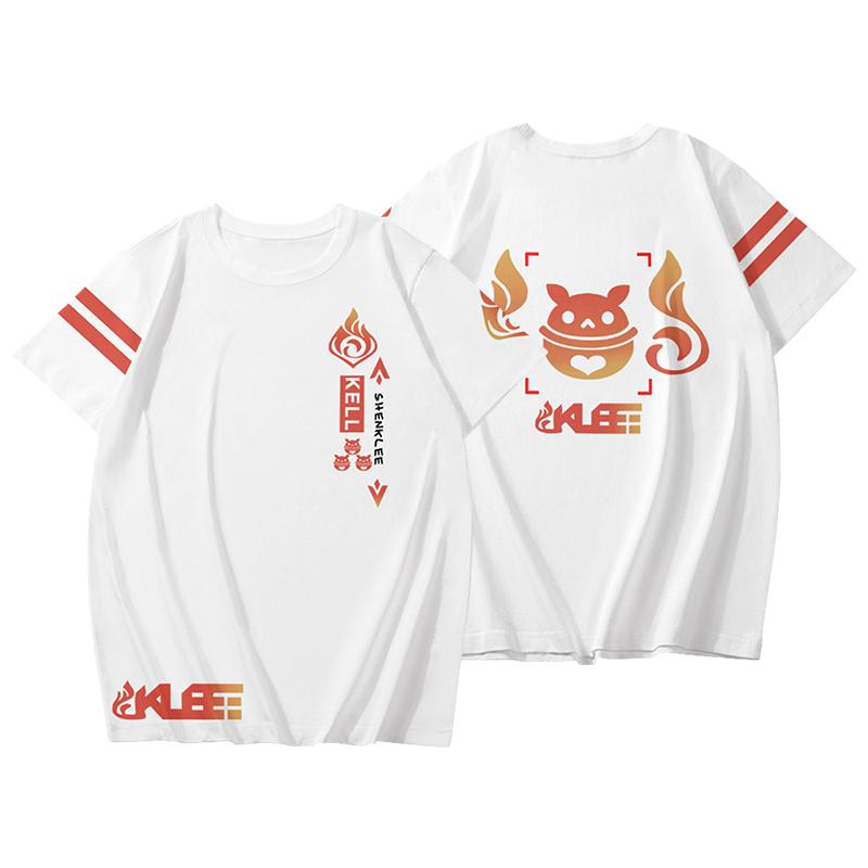 Popular Game Genshin Impact Cosplay T-shirt 3D Klee Print Cartoon T Shirt Fashion Short Sleeve Crew Neck Y2k Top Summer Clothing