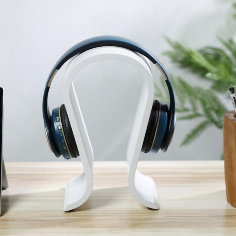 Wooden Headphone Stand Holder for Over Ear Headphones Universal Desk Display Hanger Stable Storage Organiser