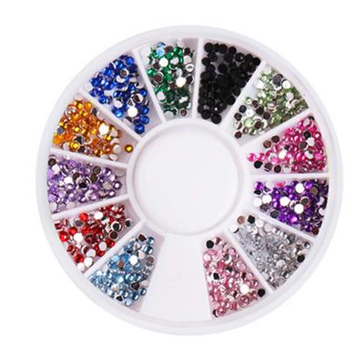 Rhinestone Art Disc Decoration with 12 Colors DIY Manicure Accessories