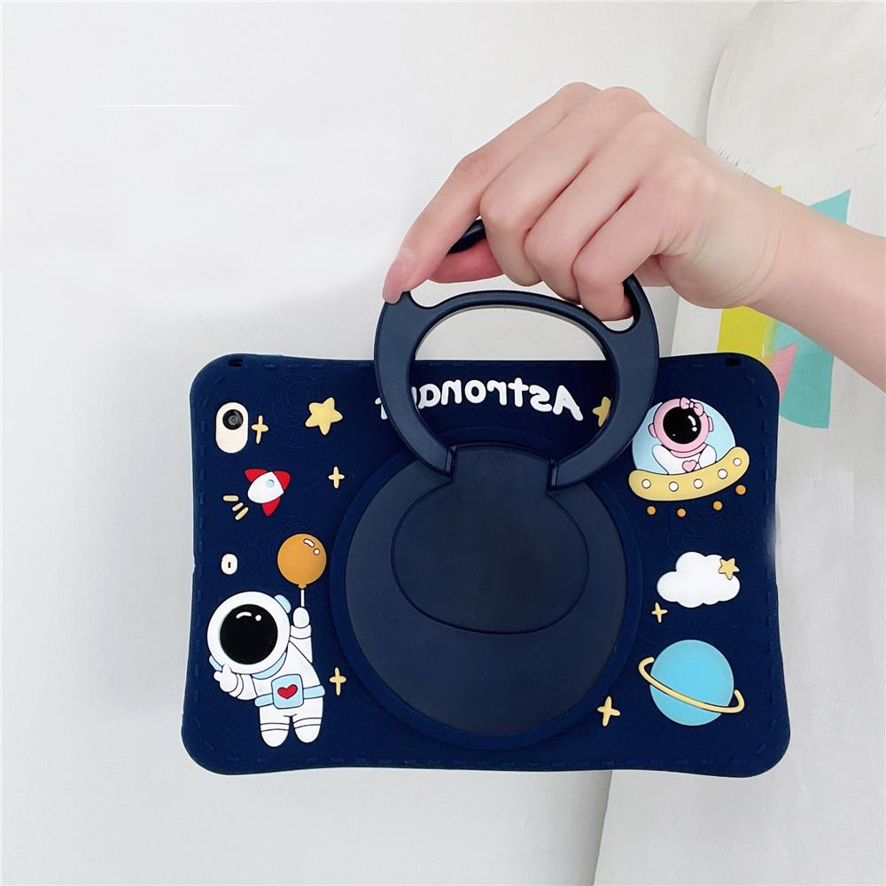 Astronaut Cartoon bear 360 Rotating Stand Case For Samsung Galaxy Tab A8  A9 A11 S7/S8/S9 FE Plus Kids Tablet Cover Tab A7 10.4 S6 Lite Case