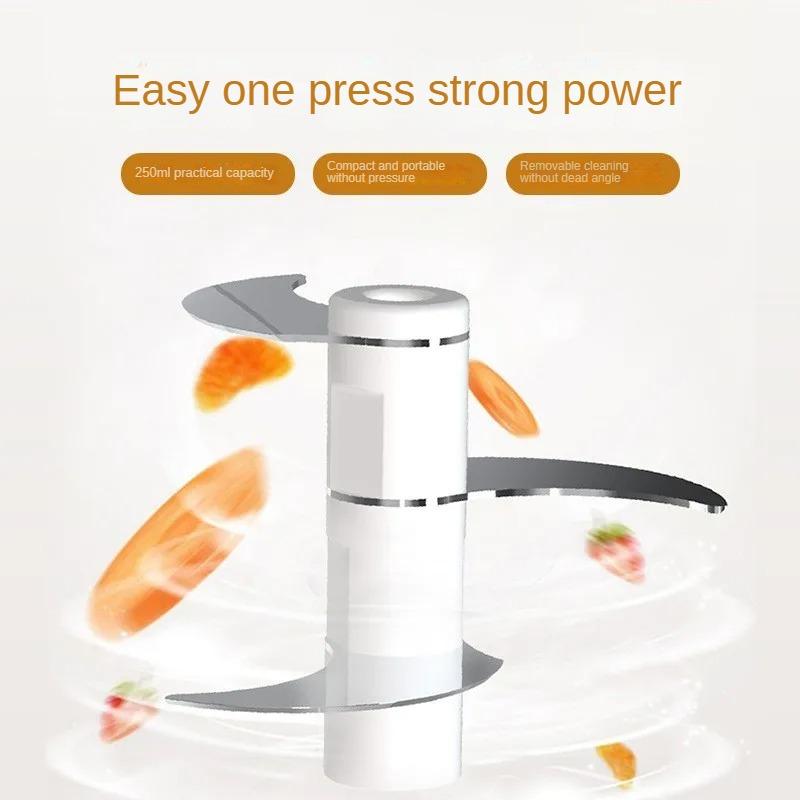 Portable Cordless Electric Food Chopper 350ML USB Rechargeable Mini Garlic Meat Vegetable Grinder for Outdoor Picnic Camping Kitchen Cooking
