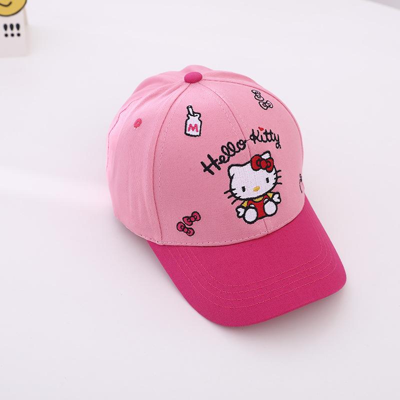 Hat Cat Embroidery Cartoon Baseball Cap Street Visor Spring And Autumn Boys And Girls Cap