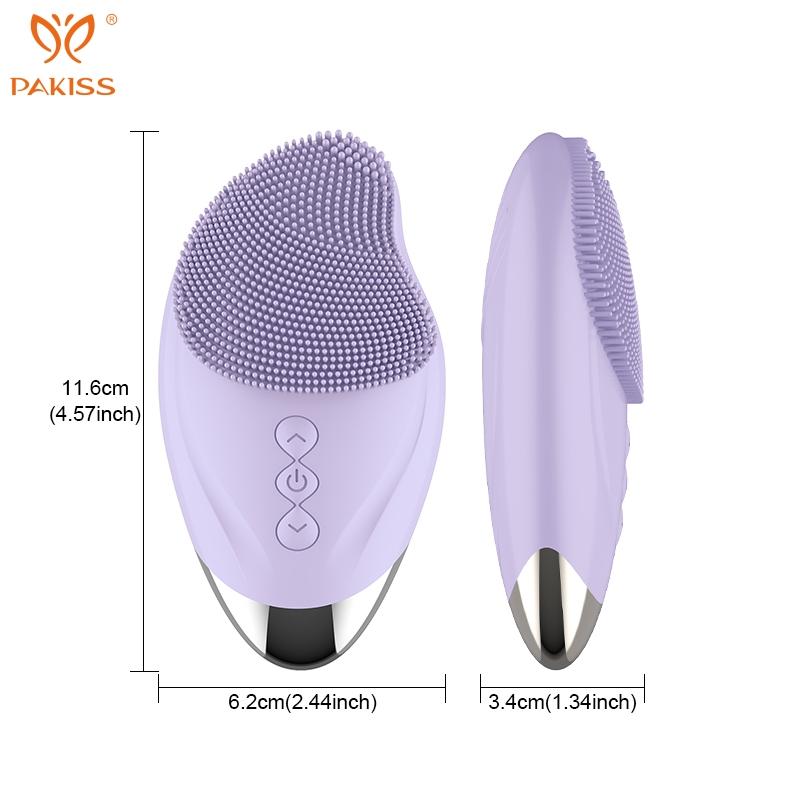 PAKISS Waterproof Rechargeable Facial Cleansing Brush - Portable Skincare Gadget for Daily Face Scrub & Gentle Exfoliating