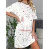 3D Print Dress 2026 Ladies Blue Turtle Print Short Sleeve Large Size T-Shirt Going Out & Home Wear Ladies Pajamas