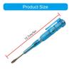 Blue Clear Flathead Voltage Tester Pen Measure 100-500V With Auto Test Function For Electricians Polarity Detection