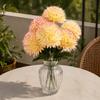 Silk Petals Chrysanthemum Artificial Flower Multicolor Faux Floral  Desktop Ornament