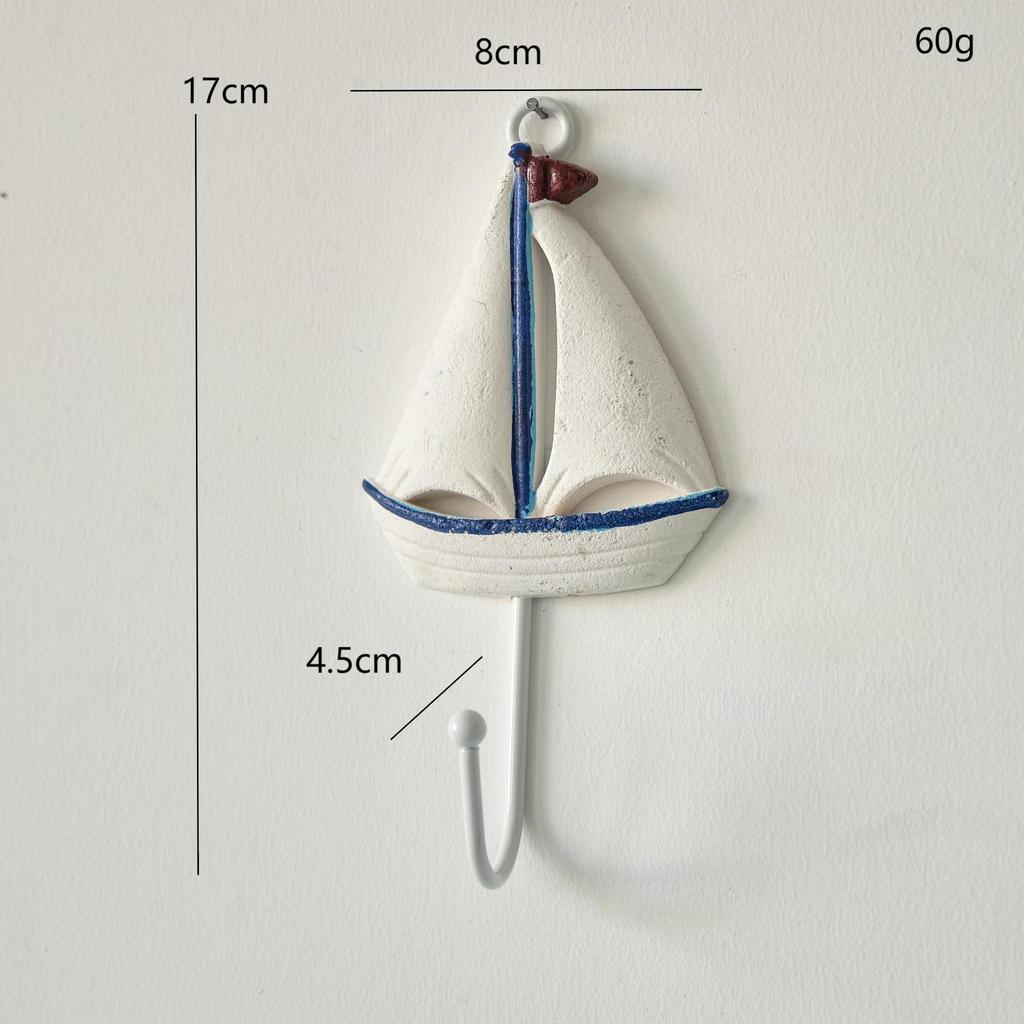 Crochets Muraux Thème Nautique Étoile de Mer Coquillage Ancre Design Cintres Décoratifs pour Maison Côtière Salle de Bain Salon Organisation