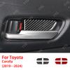 Carbon Fiber Inner Door Berral Bowl Panel Car Interior Accessories Cover Trim Sticker Modification For Toyota Corolla —2024