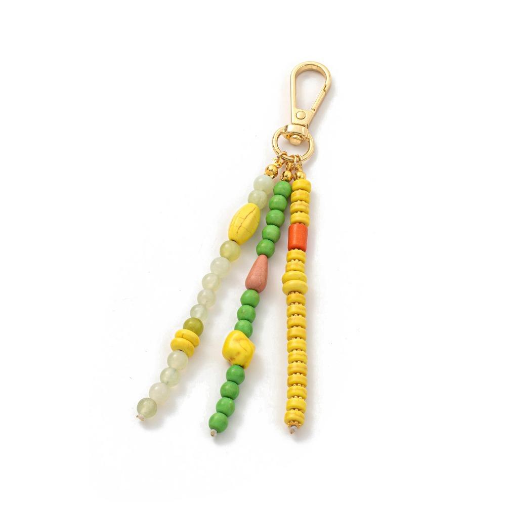 European and American Bag Keychain Hanging Decoration Car Key Ring  Backpack Decoration жёлтый