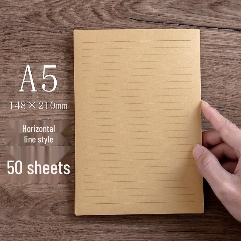 Vintage Wave Love Letter Set - 200 Sheets & Envelopes In Retro Kraft Paper Style