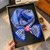Small long silk scarf, women's spring and autumn style, foreign style, fashionable new style, matching shirt, headband, mother's neck, scarf.