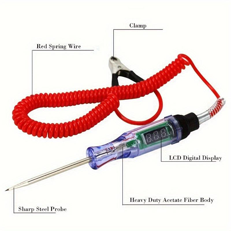 HooFun Car Truck Voltage Circuit Tester Digital LED Probe Test Pen 6V 12V 24V Auto Diagnostic Repair Tools