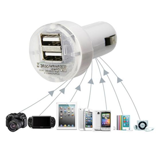 5V 2.1A/1A Porturi USB duble Adaptor pentru încărcător auto Încărcare automată pentru telefon
