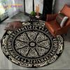 Viking Valknut Yggdrasil Tree of Life Rug Round Carpet 80cm Chair Non-slip Floor Mat Crawling For Kids Living Room Decor