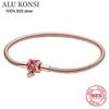 S925 Sterling Silver Pan Bracelets Snake Chain Charm Bracelet Fit Original Charms For Women Girl Diy Making Jewelry