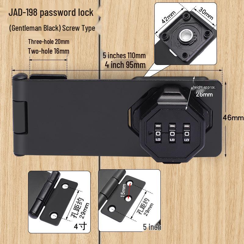 Three-Digit Multi-Purpose Mechanical Password Lock for Cabinets and Drawers