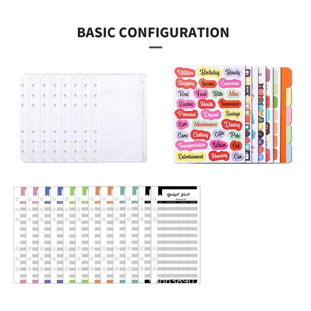 A6 PU Leather Budget Organiser Budget Planner Financial Planner Budget Binder for Budgeting Money Saving Folder