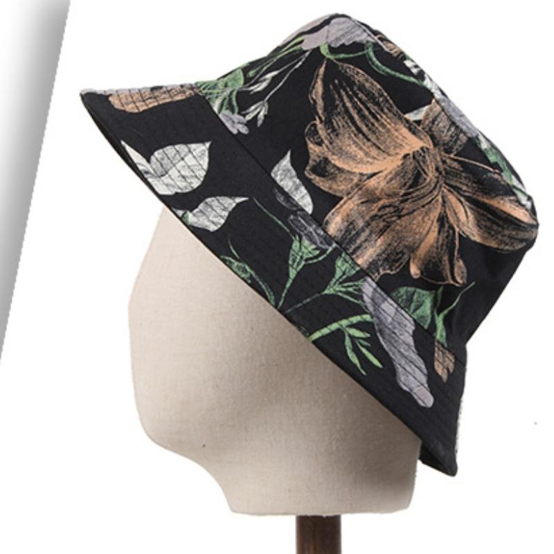 Versatile Style Hat Leaf Pattern Womens Sunshade Hatscaps Fishermans
