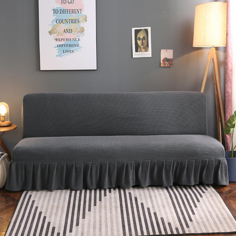 Armless Folding Sofa Bed Cover Stretch Slipcovers 3 Seater Without Armrest Sofa Covers for Living Room Universal Couch Cover