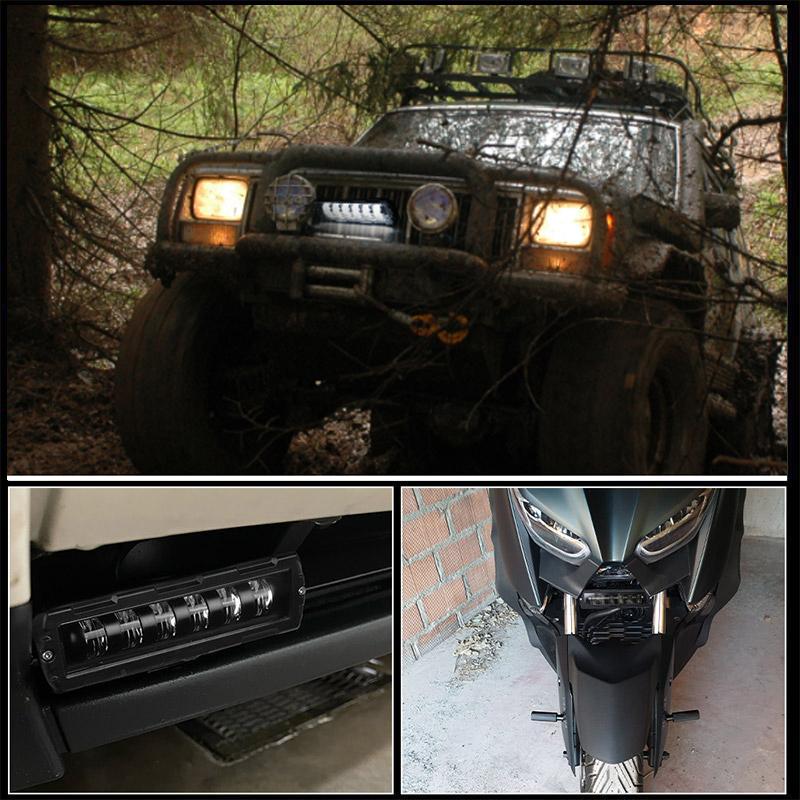 6-calowy 6D 7D LED Work Light Bar Offroad Driving Running Light światła przeciwmgielne do motocykla samochodu 4X4 ATV SUV Truck Tractor 12V 24V