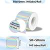 1PK New Holographic Laser Color Transparent Thermal Adhesive Label Roll Suit for Phomemo M110/M200/M120/M220 E210 P50 DETONG P1