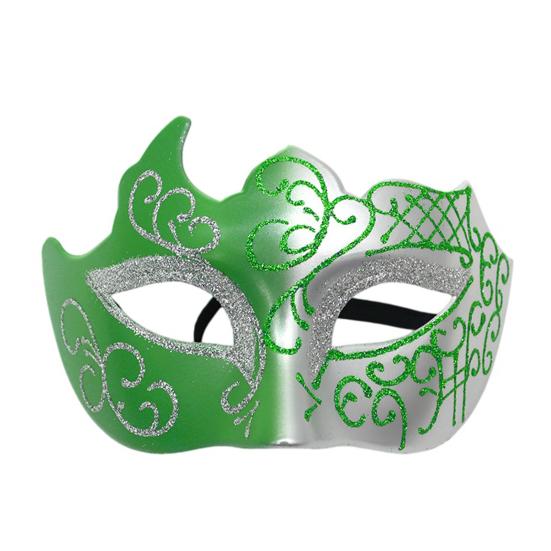 Men Half Face Mask with Elastic Band Vintage Glitter Half Face Guard Eye Mask Halloween Costume Masquerade Party Stage Performance Accessories