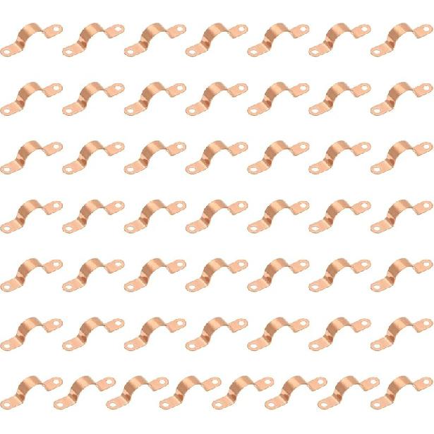 

PATIKIL 3/4 Медные хомуты для труб, 50 шт. Двухотверстные LF Прижим для медных труб под давлением Крепление U-образный кронштейн Водопроводный крепежный элемент для жилых и 0.5 Inch