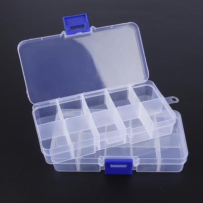 10 Compartments Adjustable Practical Storage Box Bead Ring Box Jewelry Presentation Organizer