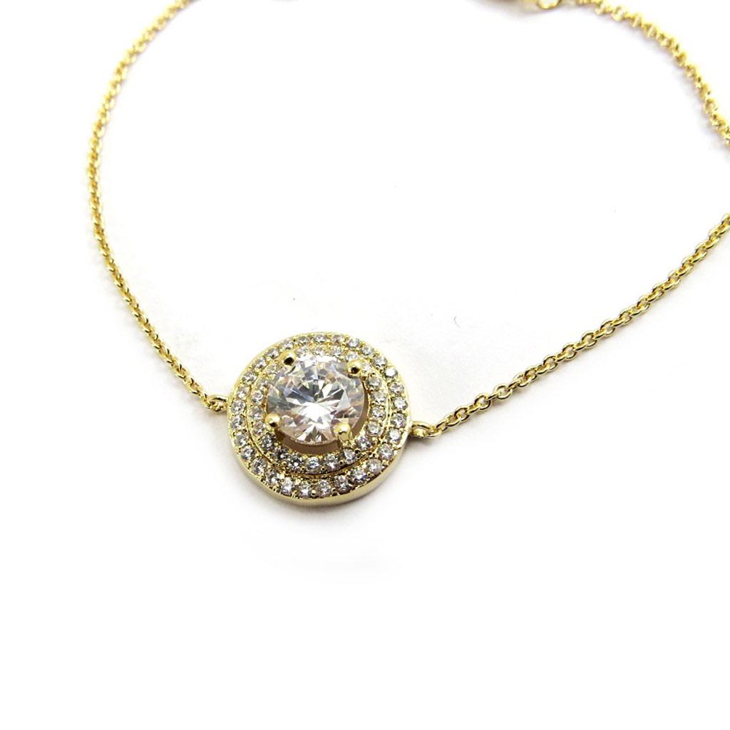 Les Trésors De Lily [L7049] - Armband Vergoldet 'Sissi' weiß