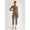 2024 Winter Women's Solid Color Long Sleeve Square Neck Two-Piece Slim Fit Fashion Suit