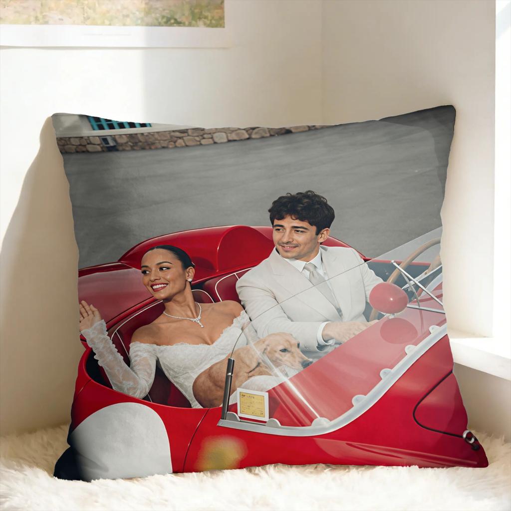 C-Charles Leclerc Kissenbezug Quadratischer Kissenbezug Neuartiger Kissenbezug für Wohnzimmerstuhl