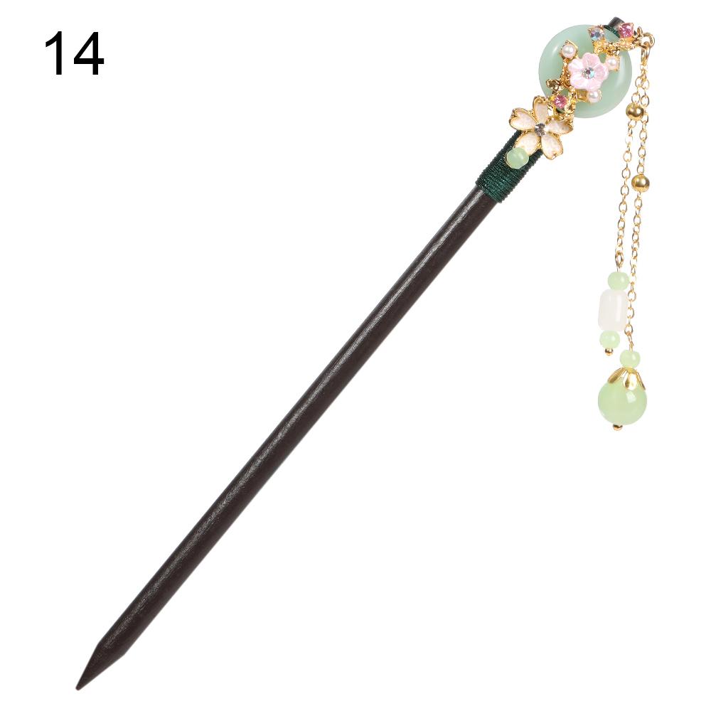 Ebony Tassel Flowers Handmade Hair Styling Tools Hairpin Chopstick Hair Sticks Hair Accessories
