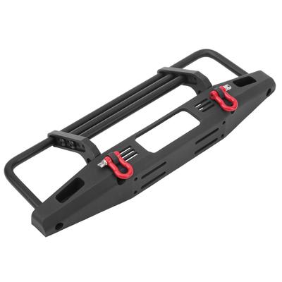Metal Front Bumper with 2LED Round Light Fit for TRX4 SCX10 90046 1/10 RC Car Accessory