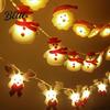 Winter Decor Lights Christmas Decorations Operated LED String Battery Snowman Garland Holiday Unique Lighting