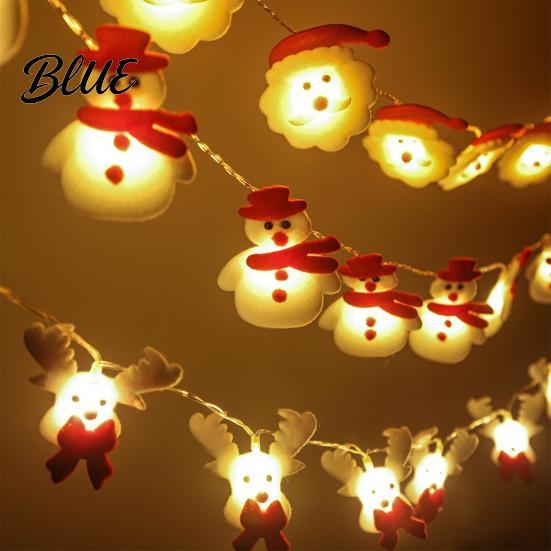 Winter Decor Lights Christmas Decorations Operated LED String Battery Snowman Garland Holiday Unique Lighting