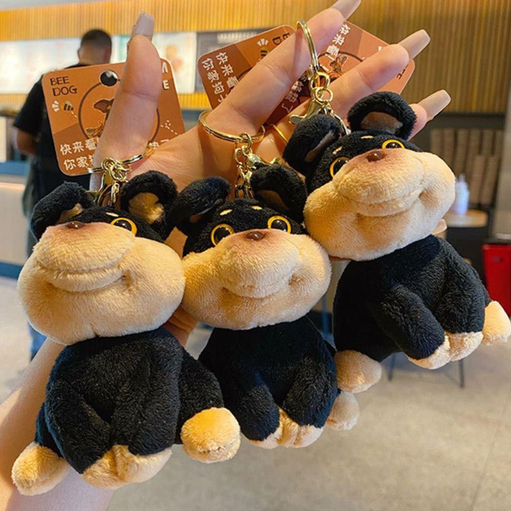 

Мягкий плюшевый брелок в виде пчелы и собаки, мультяшная сумка, подвеска, милый брелок для детей