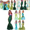 Captivating Floor Length Women Mermaid Costume Cosplay For Halloween And Parties