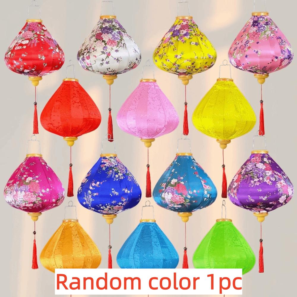 12/14/16/18inch Mid-Autumn Festival Decoration Various Shapes Hand-Painted Floral Lantern New Year