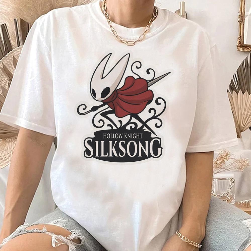 Fashion Men and Women's T-shirt Hollow Knight Print T-shirt Loose Short Sleeve Tops Summer Casual Round Neck Kids Tees Clothing