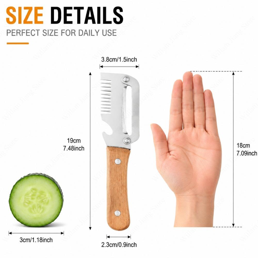 Kitchen Fruit Vegetable Processing Tool Peeler Stainless Steel Paring Ergonomic Handle Portable Gadget for Daily Cooking7